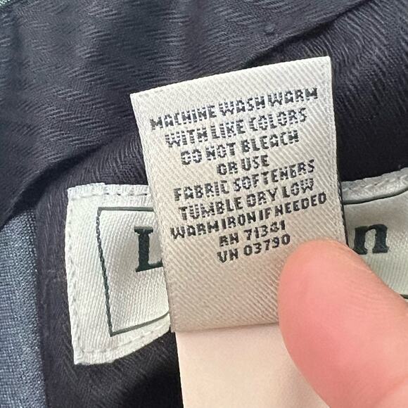 LL Bean Mens Chino Pants Size 38 Classic Fit Flat Front Gray 100% Cotton Pleated - Picture 13 of 14